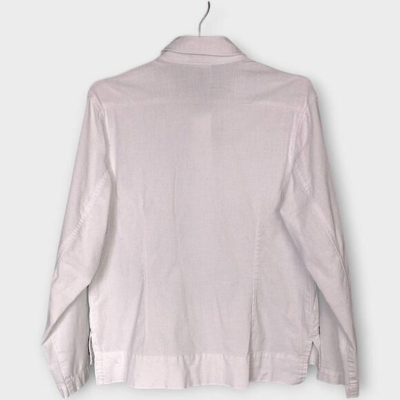 FDJ French Dressing Womens Jacket Sz 8 White Linen Buttons Classicore Preppy - Picture 2 of 8